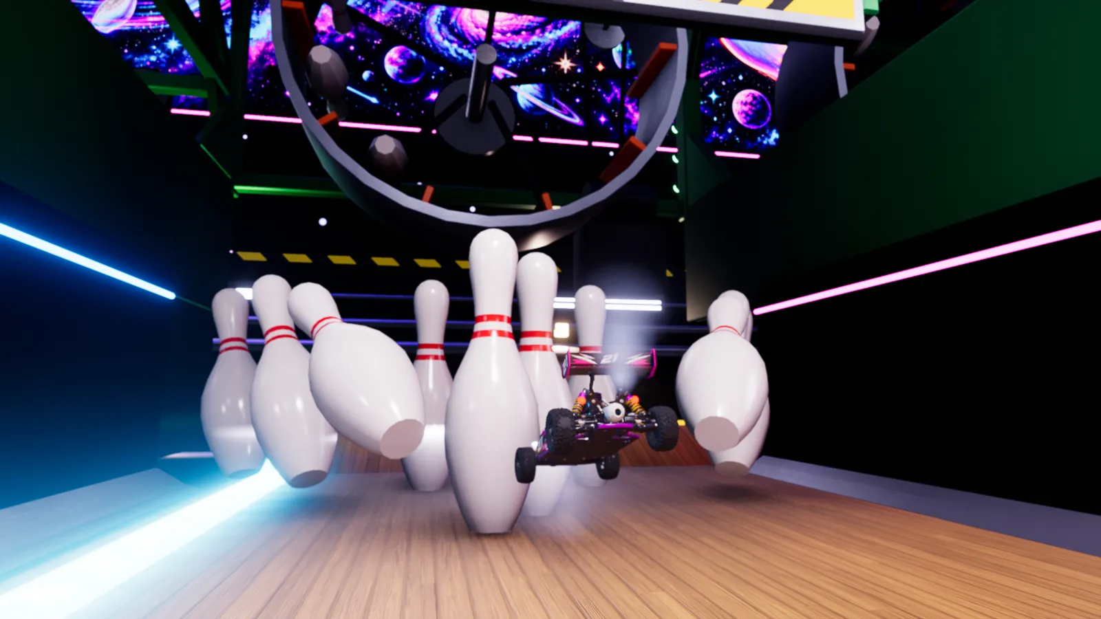 Le Bowling Strike à la télé du musée