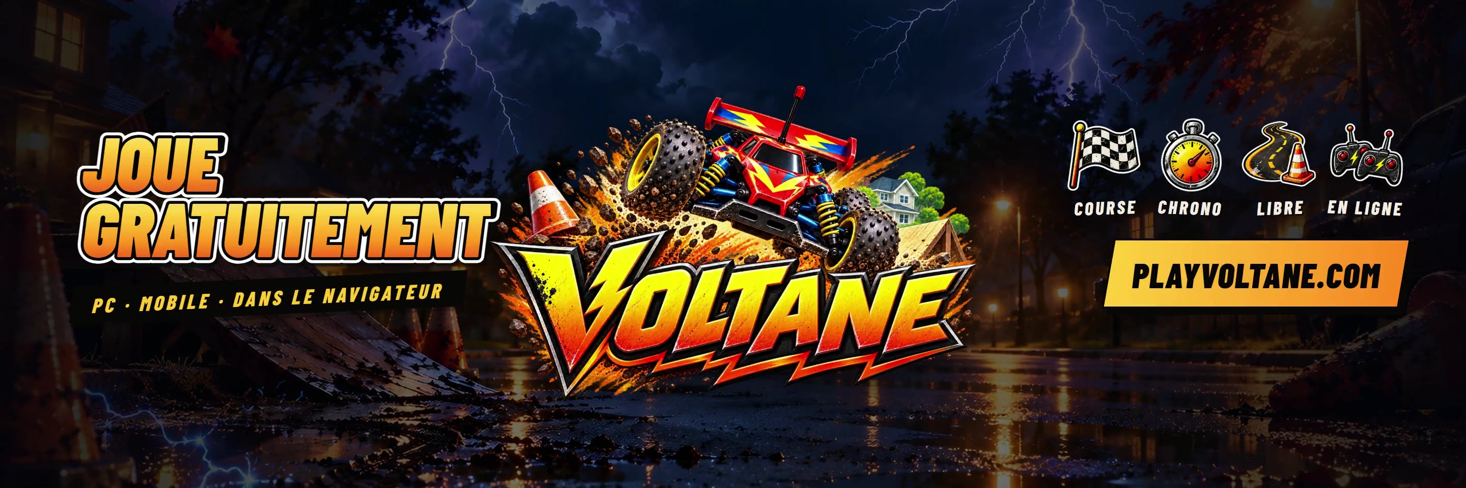 Voltane : course, chrono, en ligne, gratuit dans le navigateur